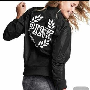 VS Pink black bomber jacket Sz s